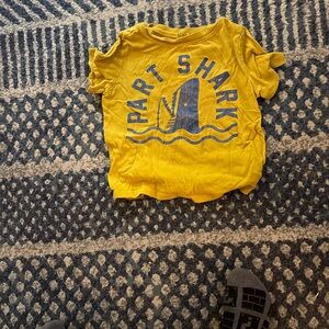 Yellow Kids Shark Graphic T-Shirt